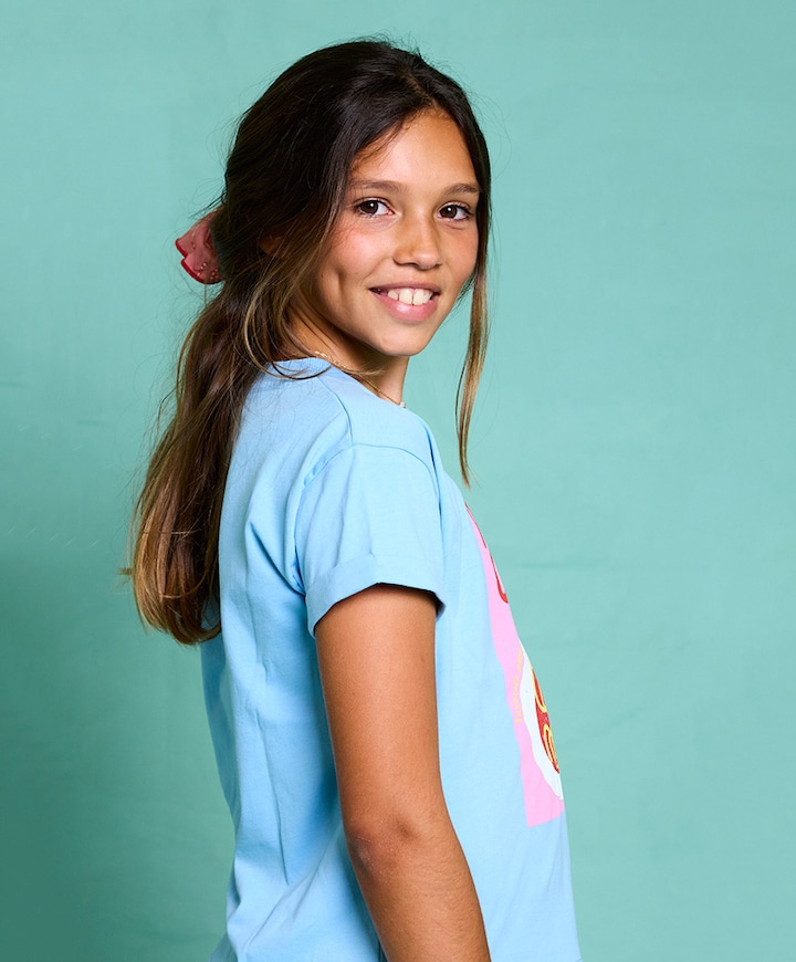 Meisjes t-shirt blauw