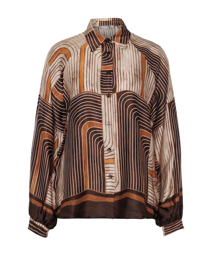 Dames blouse bruin