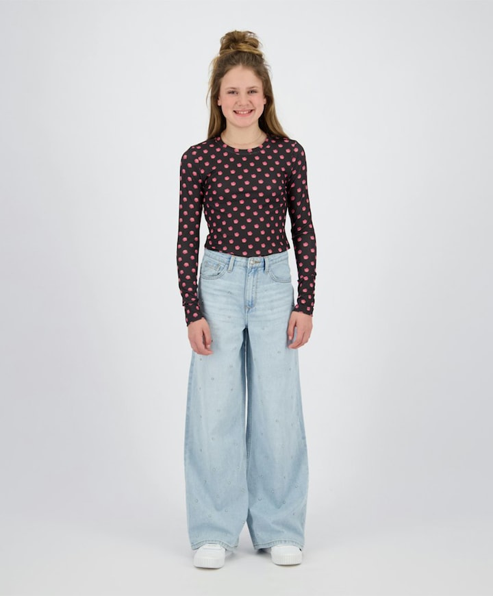Monaco Stud meisjes jeans blauw