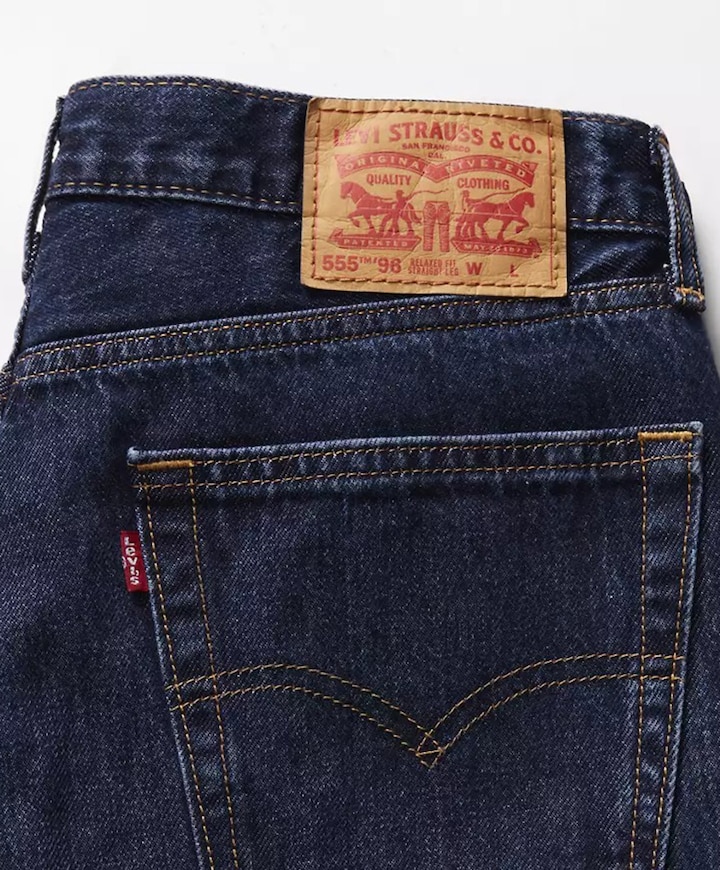555 Relaxed straight heren jeans blauw