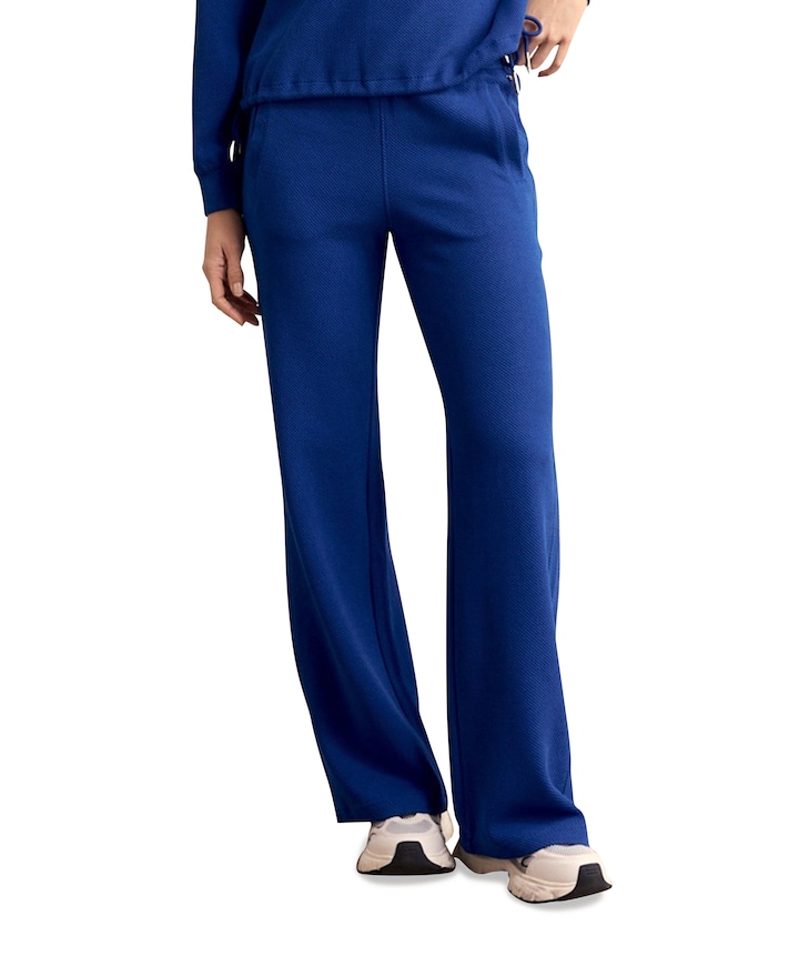 Structured Wide-Leg dames broek blauw