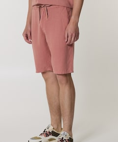 Shorts Chino With Linen, Garment Dye heren korte broek oranje