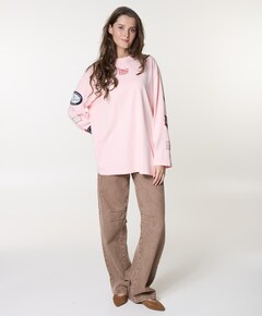 Drew Barrel Panel Tall Camel dames jeans beige