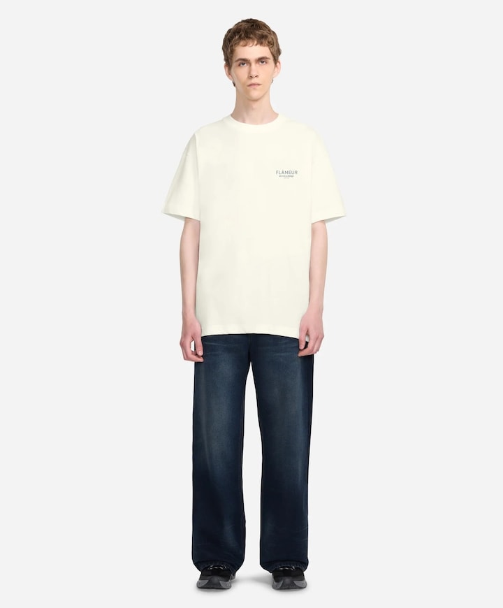 Heren T-shirt ecru
