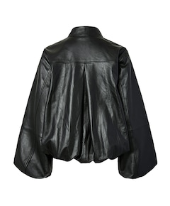 Dames leren jas zwart