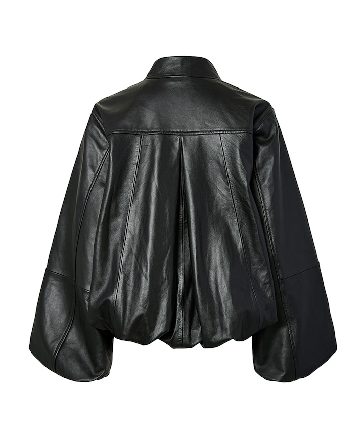 Dames leren jas zwart