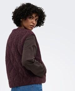 Dames gilet bordeaux