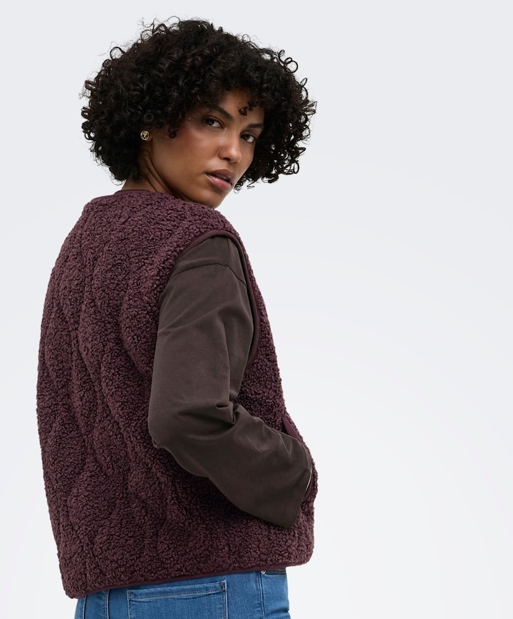 Dames gilet bordeaux