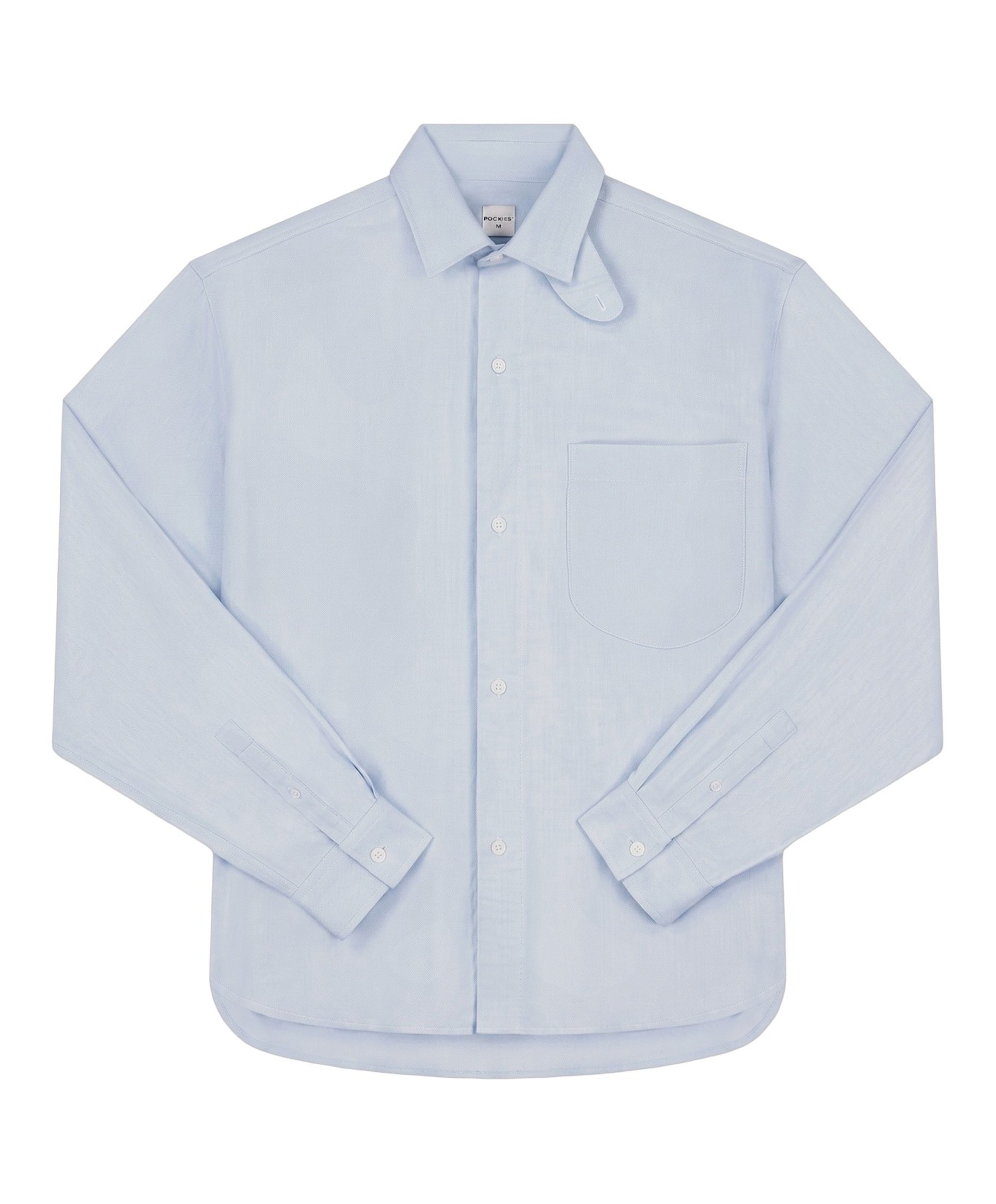 Heren overhemd lange mouw blauw