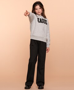 pinstripe pantalon zwart