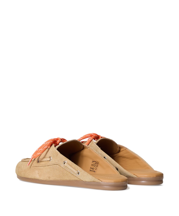 Boat Loafer Mule  dames clogs beige