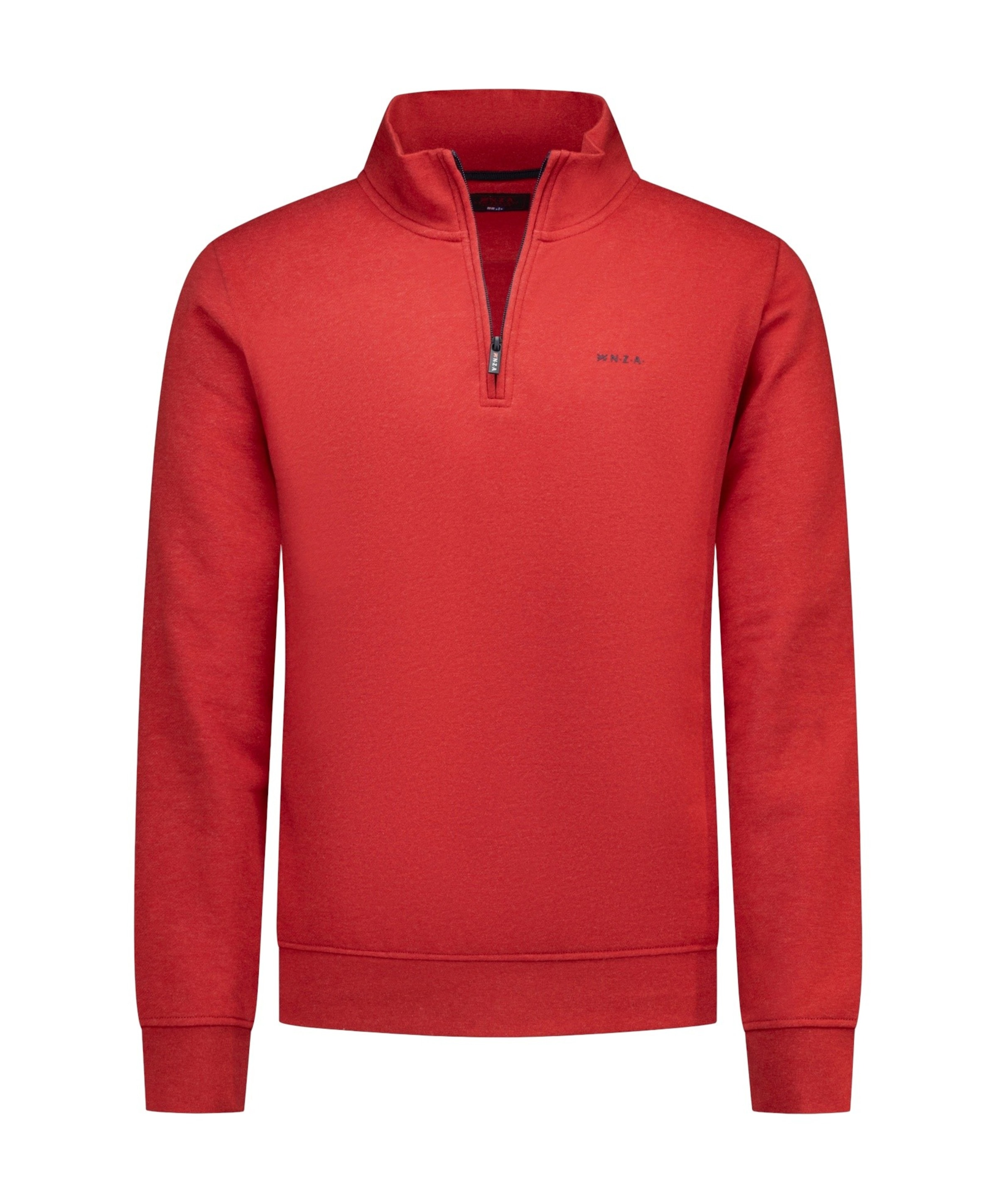 Heren trui met rits rood