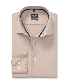 Heren overhemd lange mouw bruin