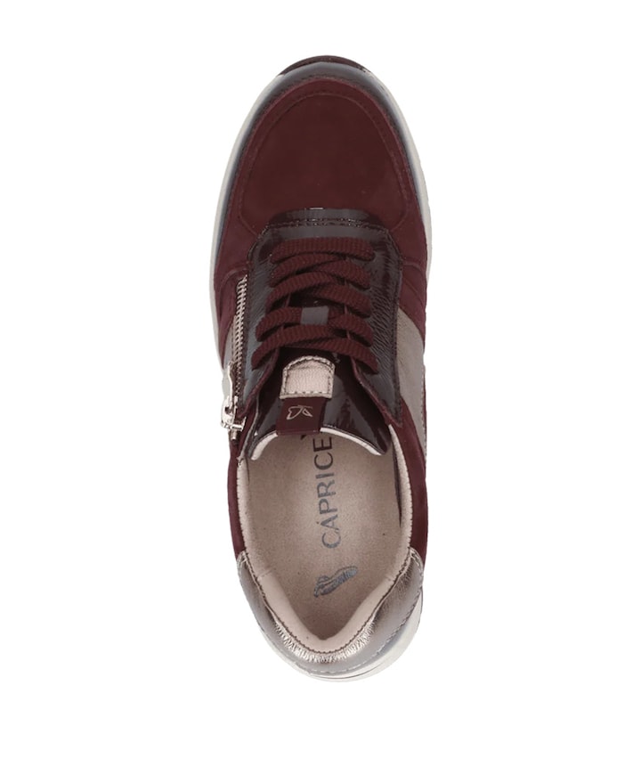 Lace-up dames sneakers bordeaux