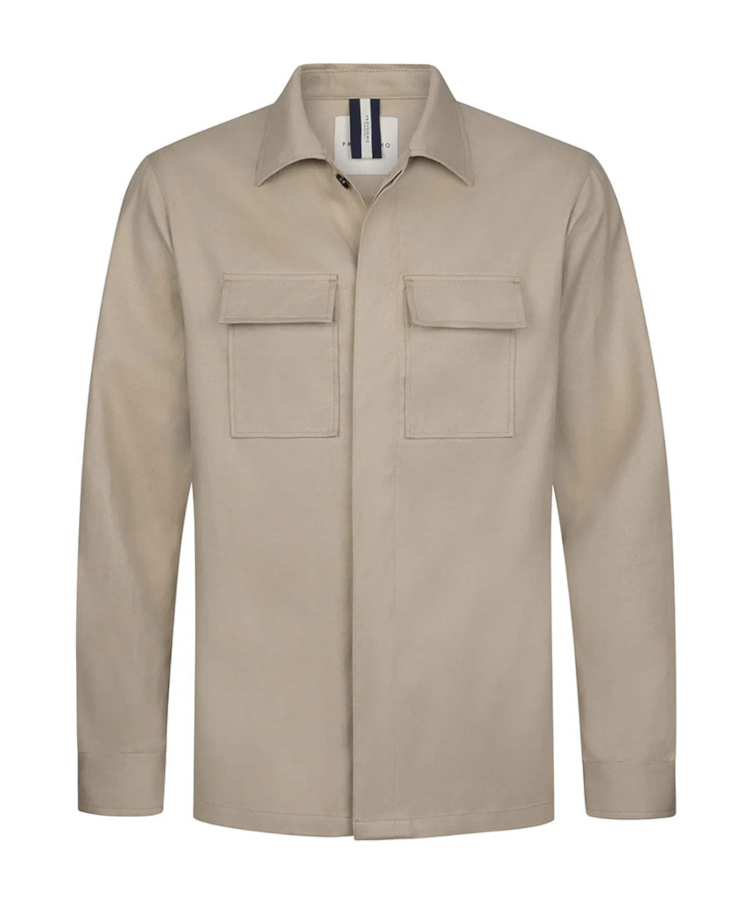Heren overshirt beige