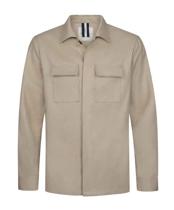 Heren overshirt beige