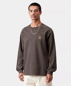 Heren longsleeve bruin