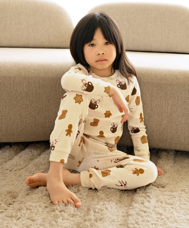 Uniseks pyjamaset  ecru