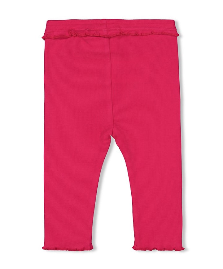 Legging rib meisjes broek roze