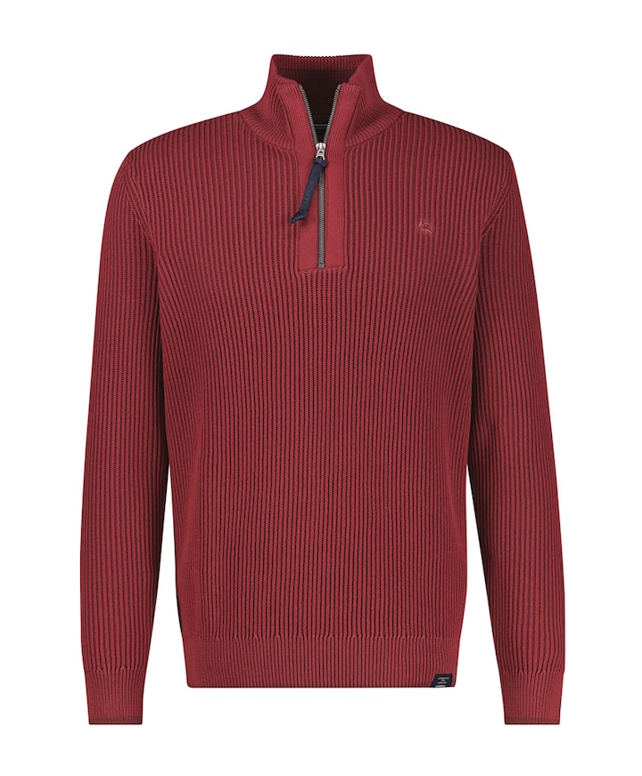 Heren trui met rits rood