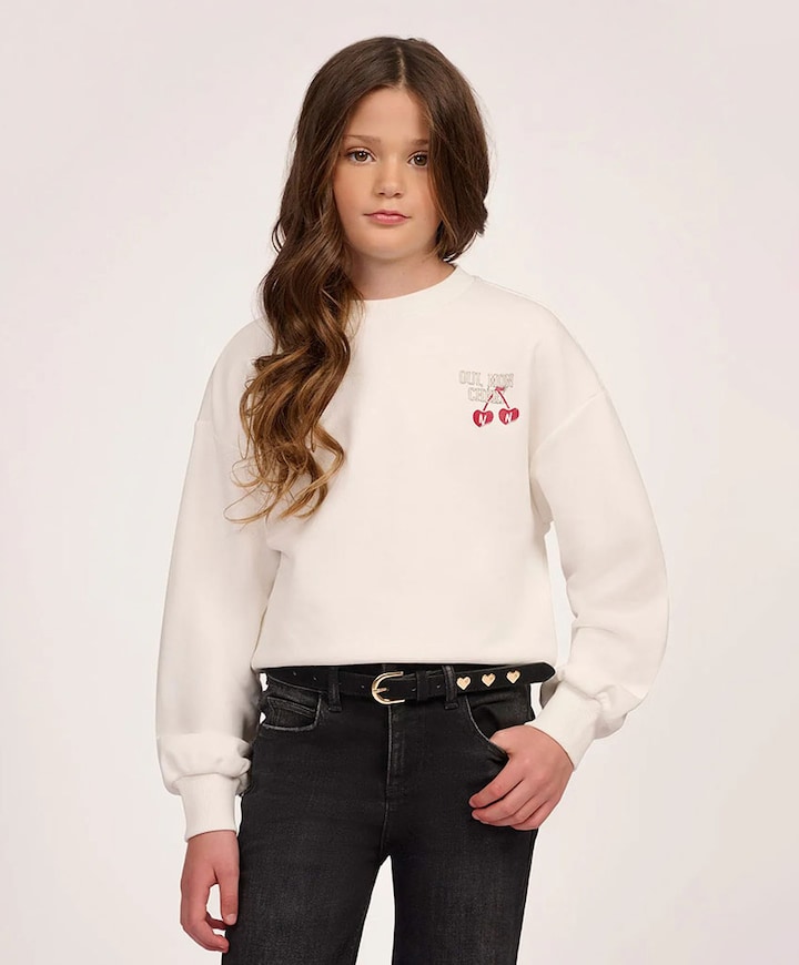 Meisjes sweater ecru