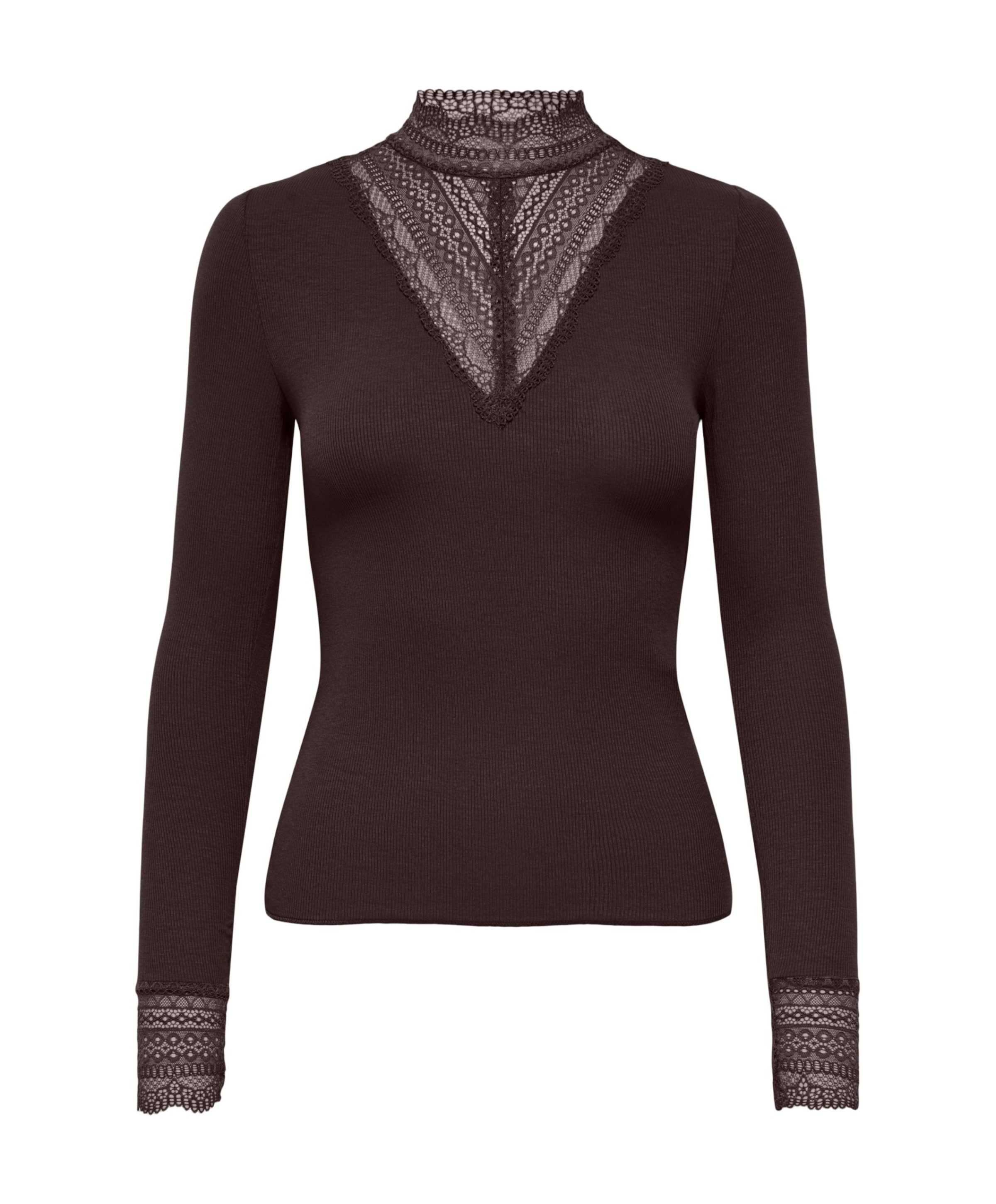 Dames longsleeve bruin