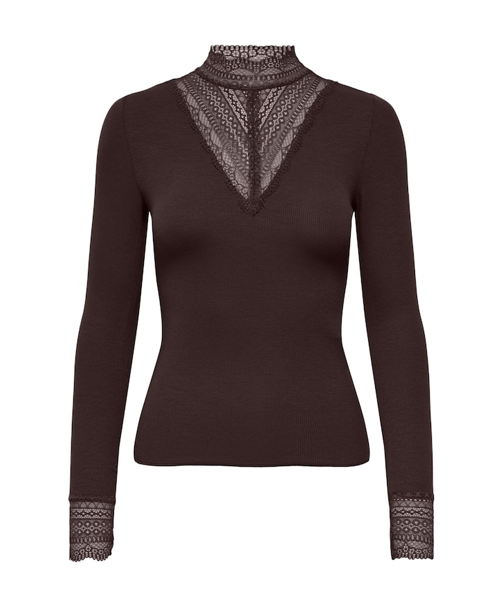 Dames longsleeve bruin