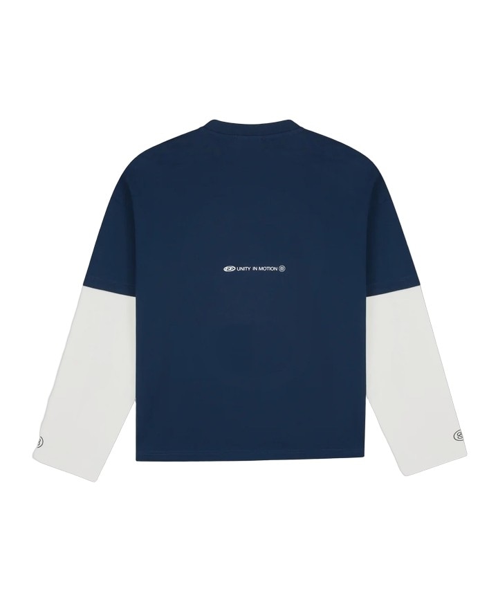Uniseks longsleeve blauw
