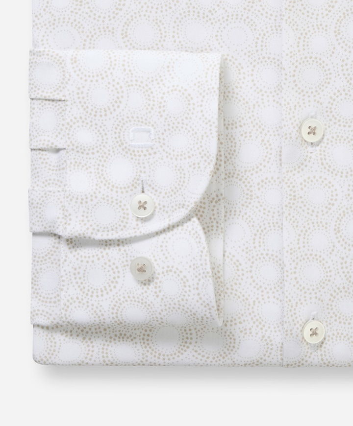 Heren overhemd lange mouw ecru