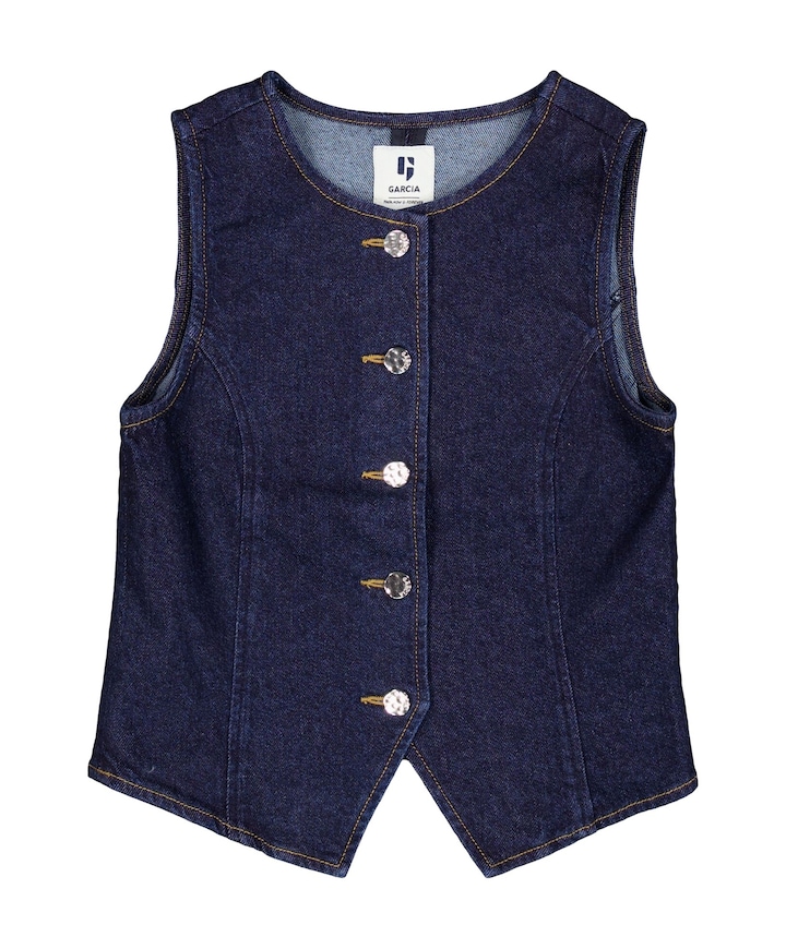 Meisjes gilet blauw