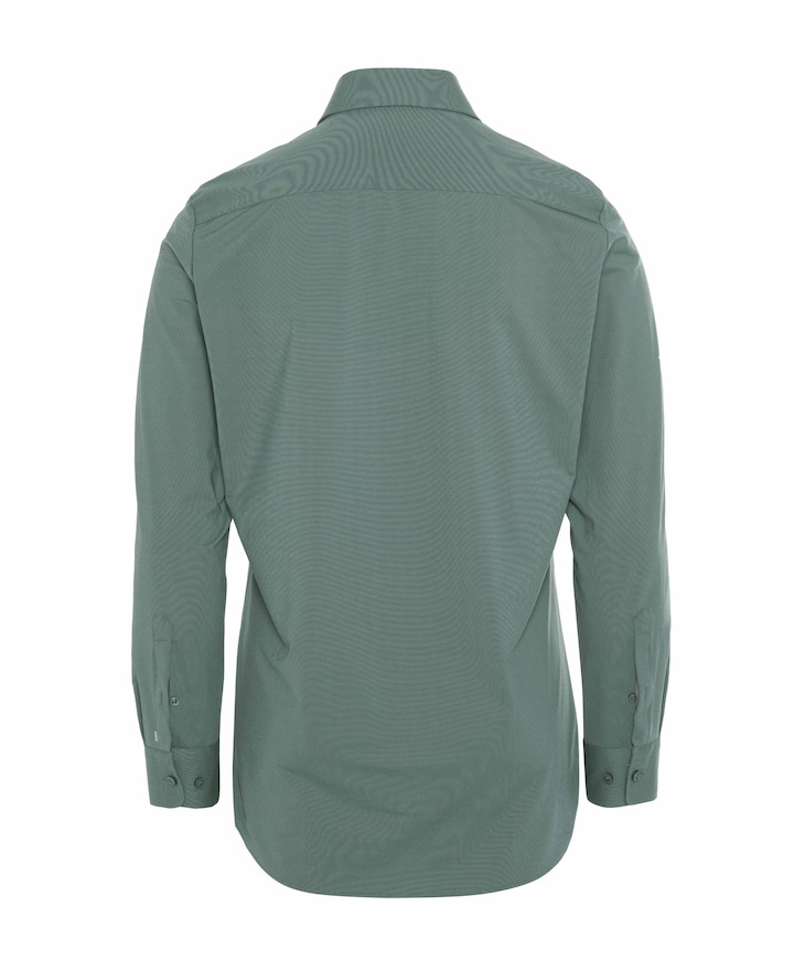 Heren overhemd lange mouw groen