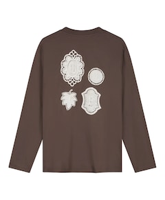 Heren longsleeve bruin