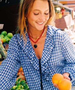 Dames ketting bordeaux