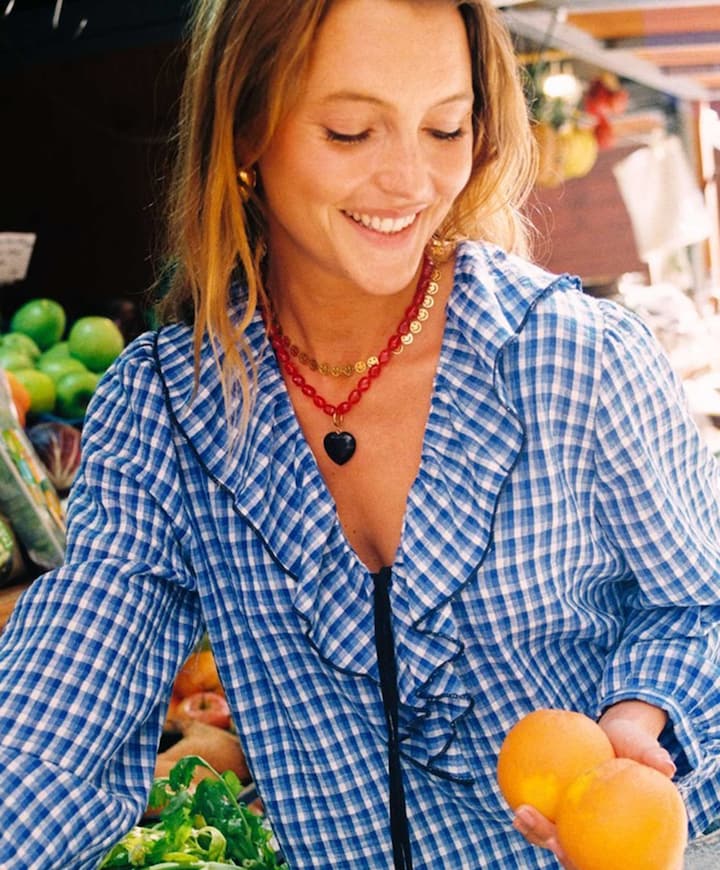 Dames ketting bordeaux