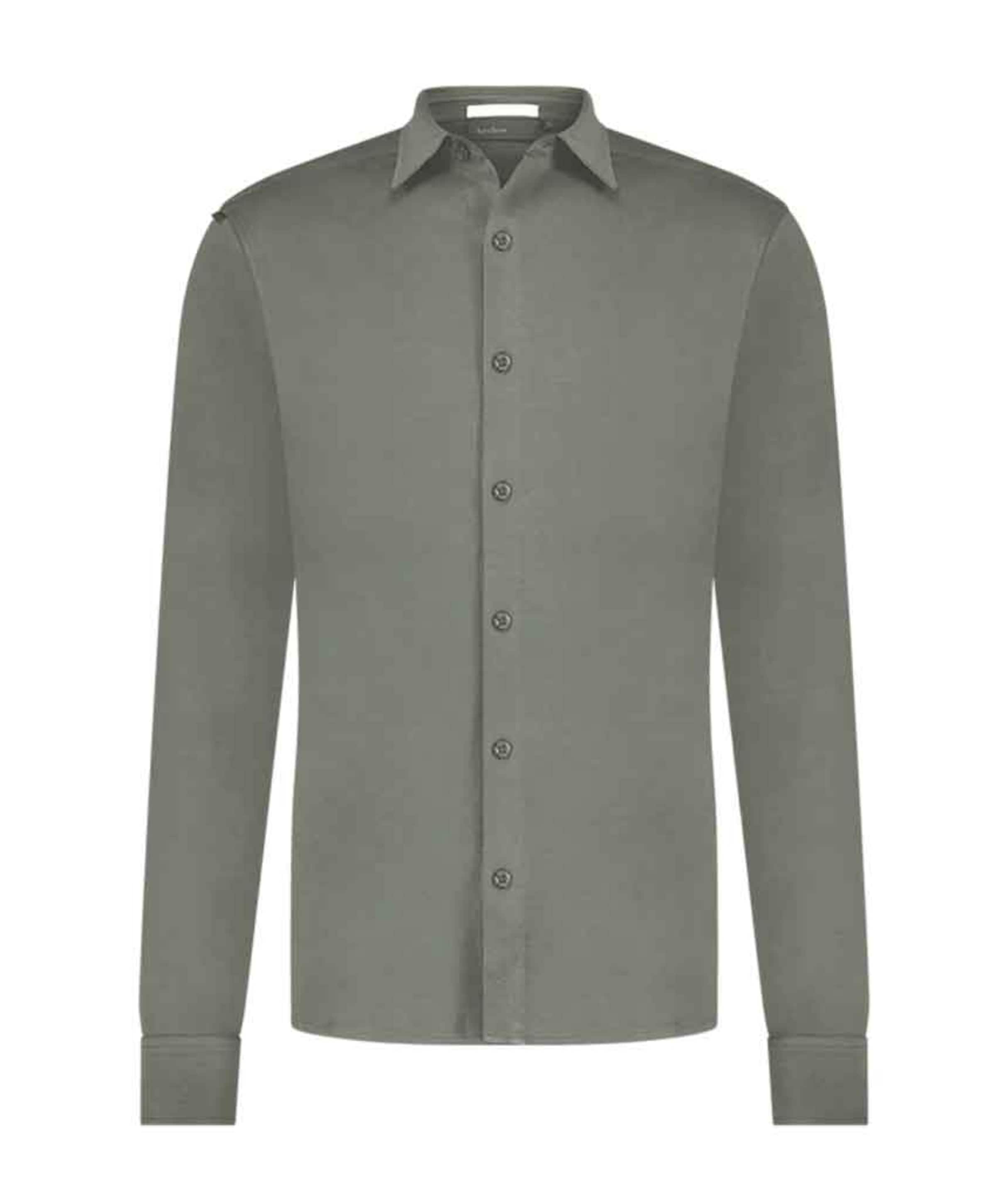 Heren overhemd lange mouw groen
