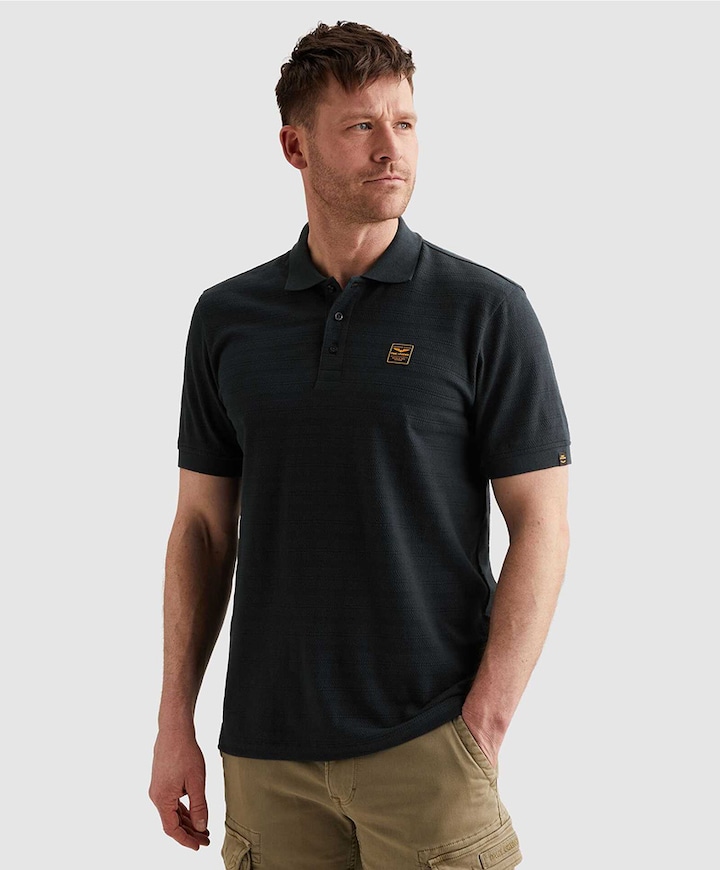 Heren polo blauw
