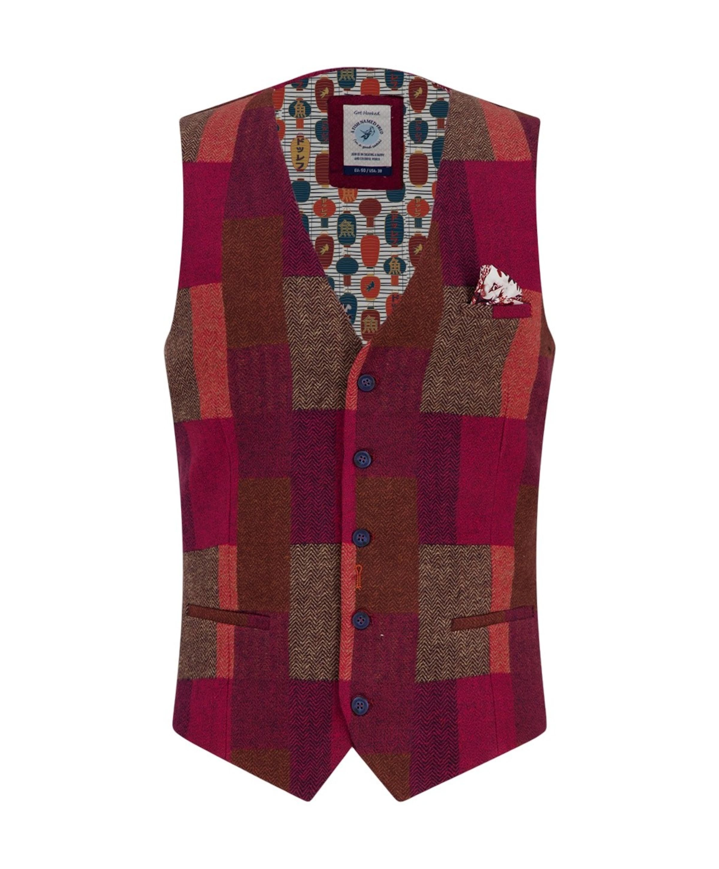 Heren gilet bordeaux