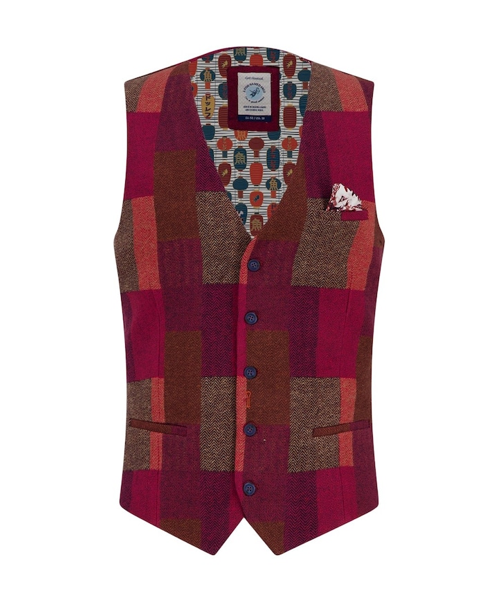 Heren gilet bordeaux