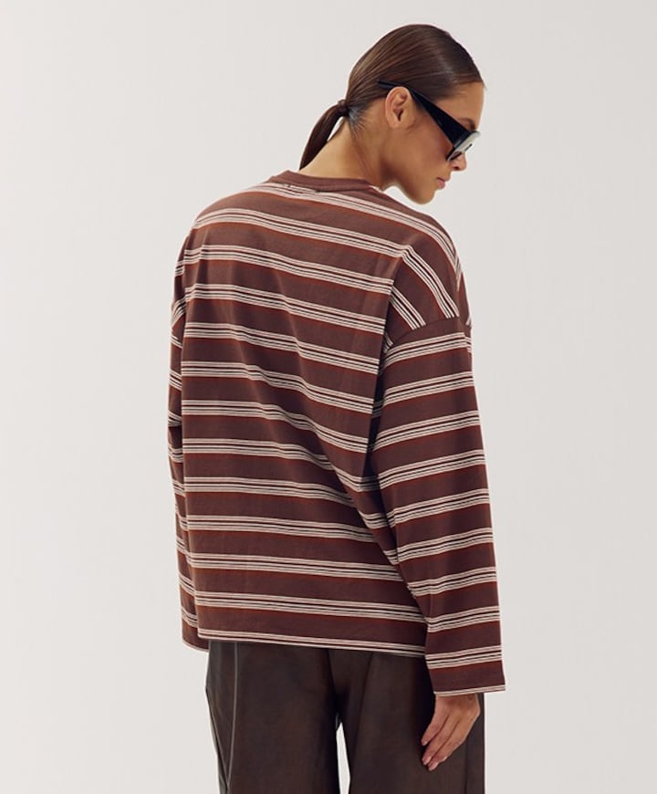 Dames longsleeve bruin