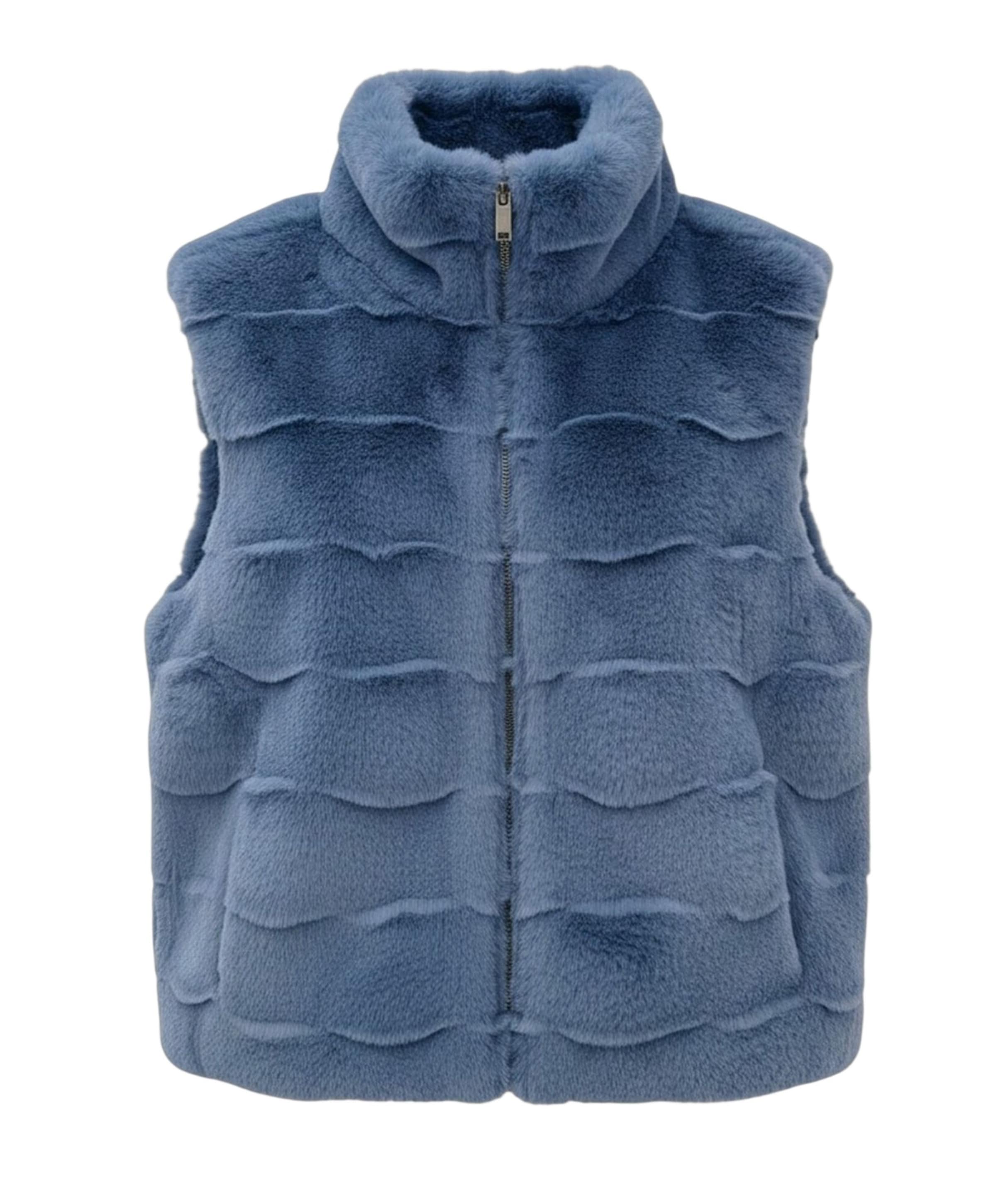 Dames gilet blauw