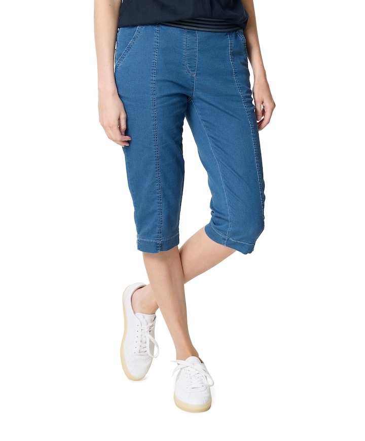 Sue Jogpant dames capri broek blauw