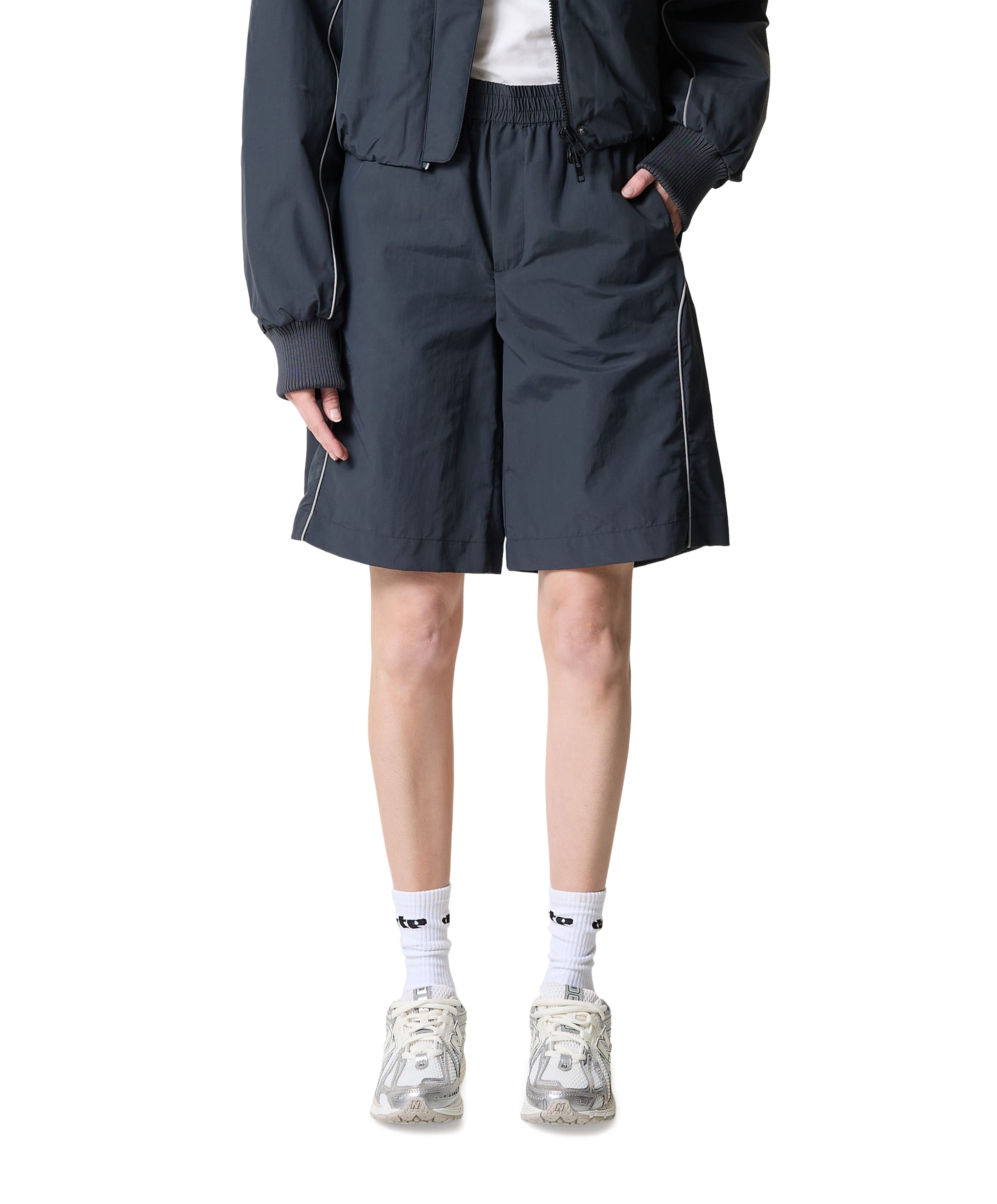 Adelina nylon dames bermuda zwart