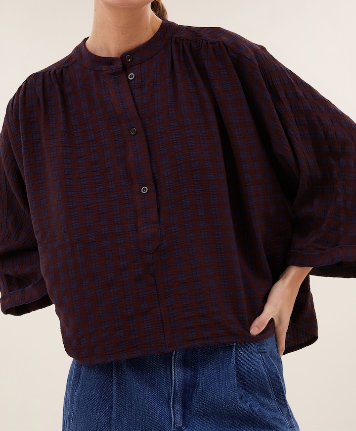 Dames blouse bordeaux