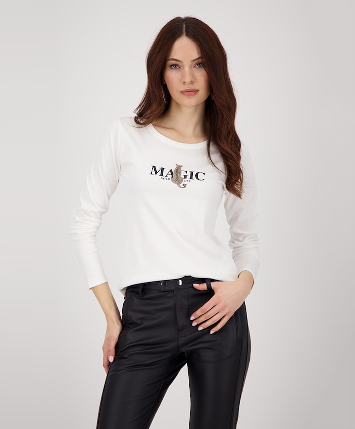 Dames longsleeve ecru