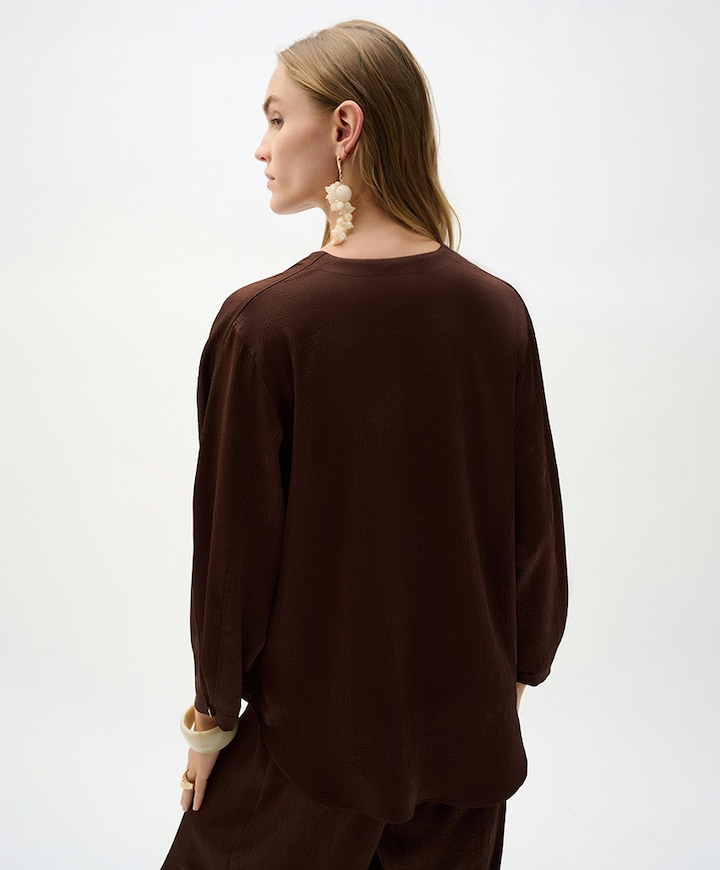 Dames blouse bruin