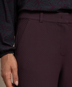 Alexie waffle dames broek bordeaux