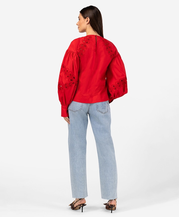 Blouse rood