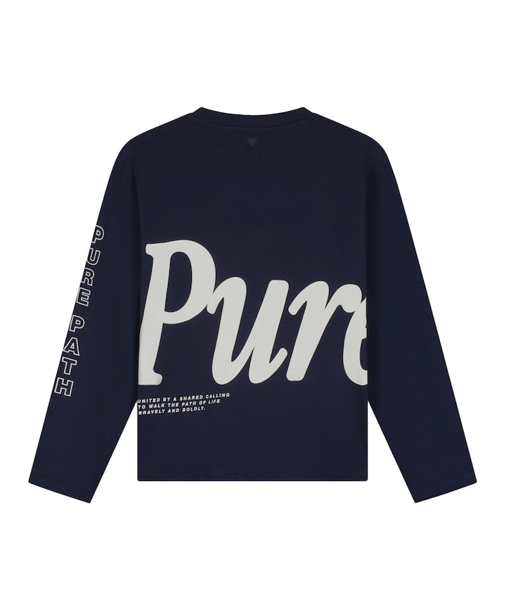 Heren longsleeve blauw