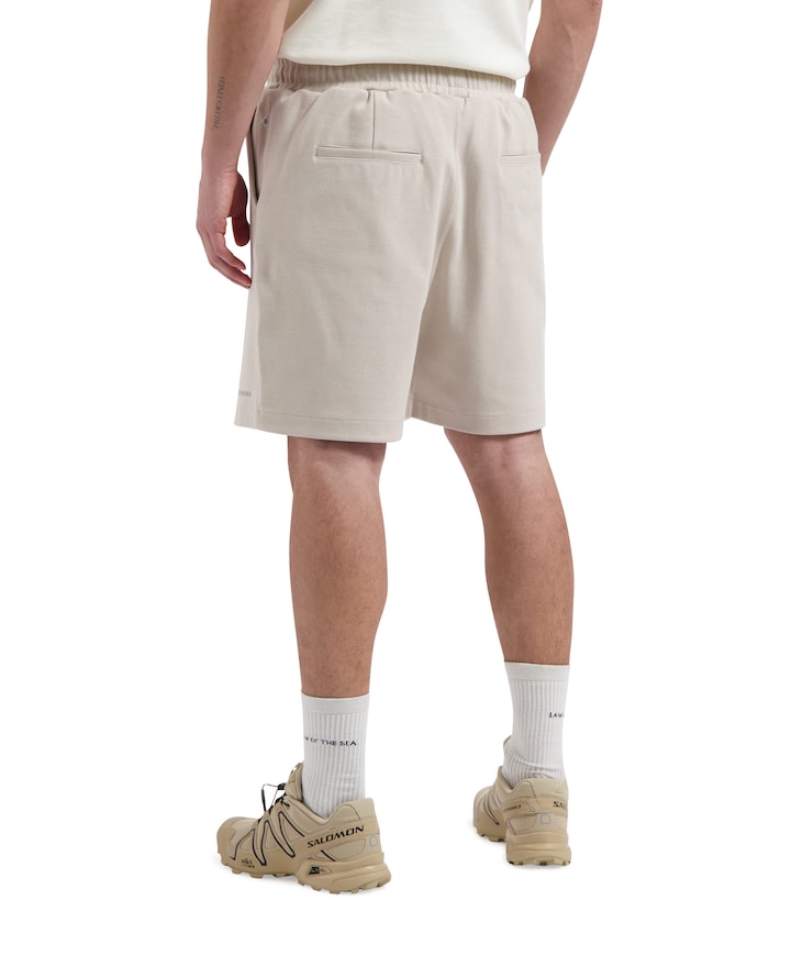 STAR RIBBED SWEAT SHORTS heren korte broek beige