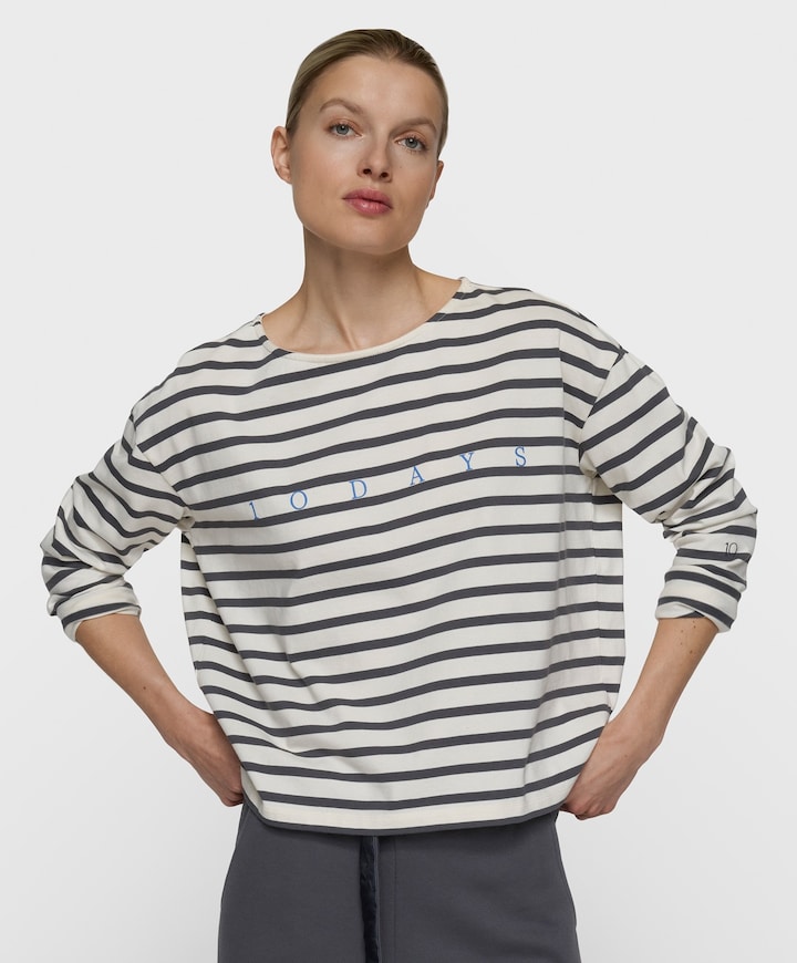 Dames longsleeve ecru